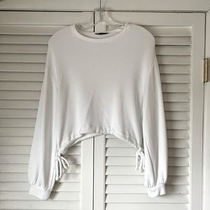 Zara Cropped Drawstrint Sweater